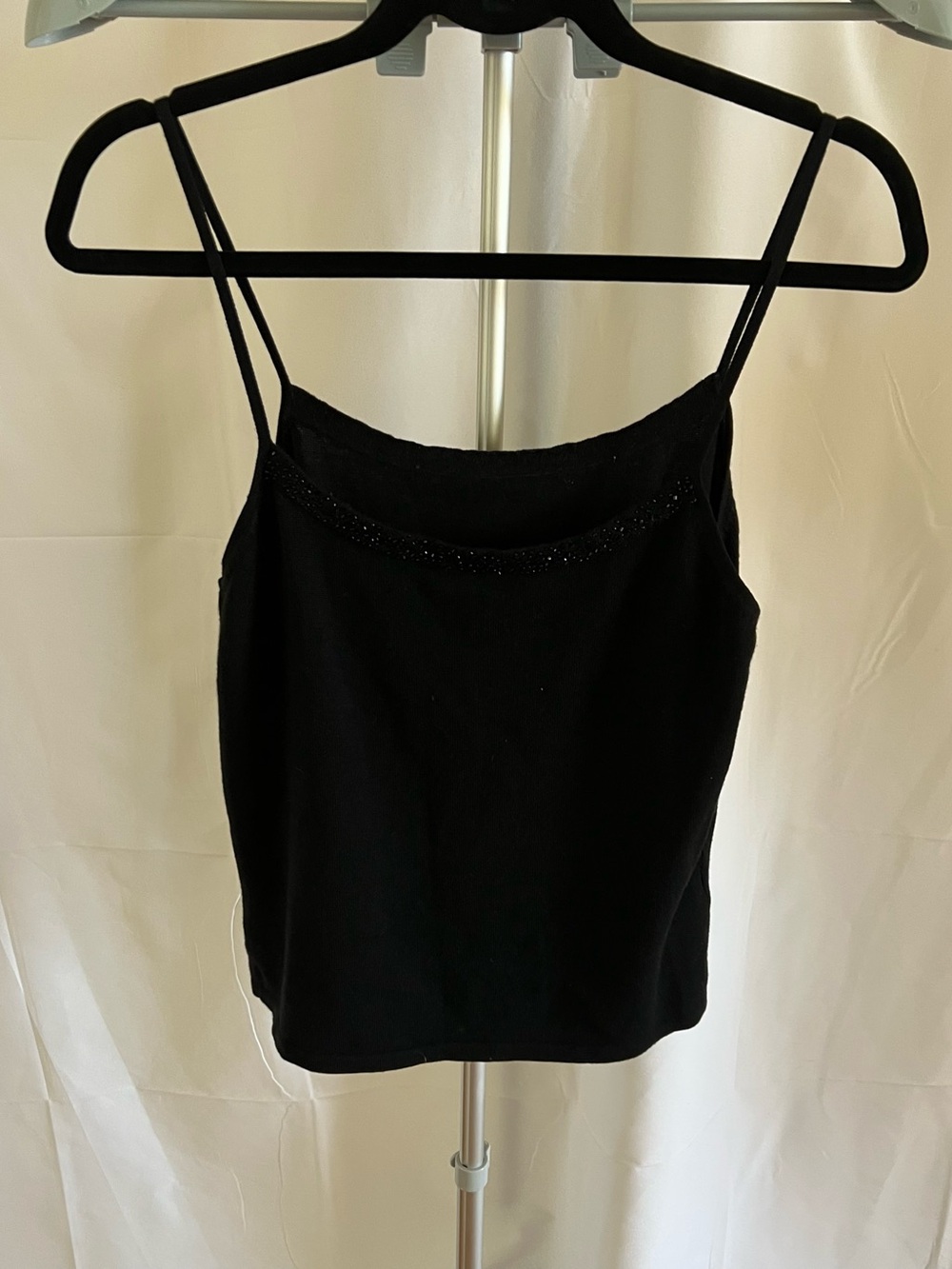Ann Taylor Black Beaded Trim Knit Shell and Cardigan Set - Picture 4 of 5